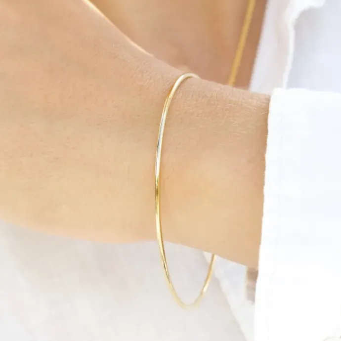 Armbånd i forgyldt sølv 65 mm x 65 mm x 2,0 mm