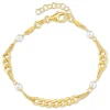 Armbånd i forgyldt sølv 17 plus 3 cm x 4,7 mm
