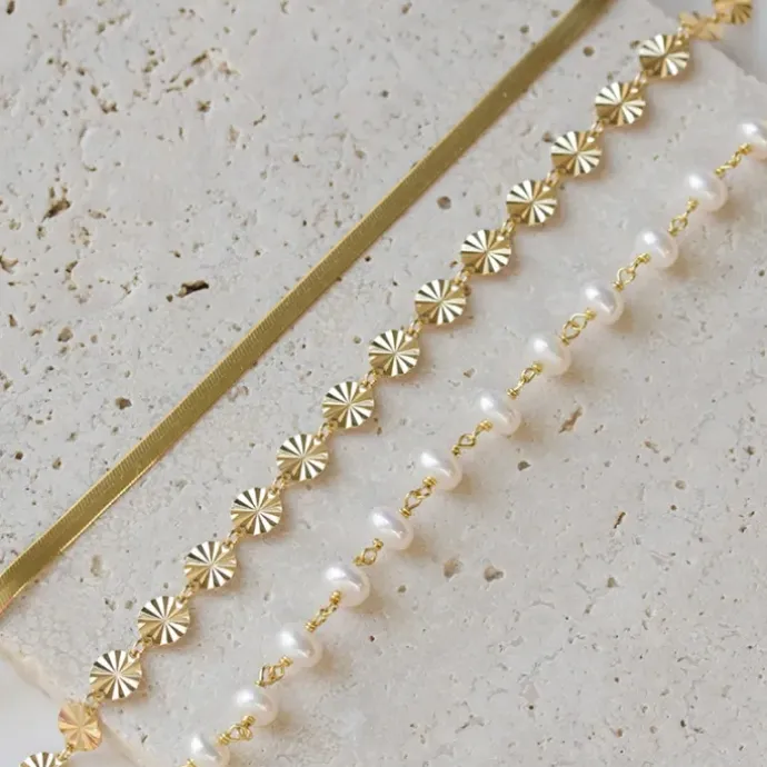 Armbånd i forgyldt sølv x 5,4 mm