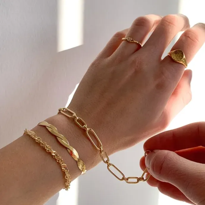 Armbånd i forgyldt sølv x 6,3 mm