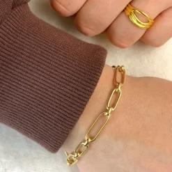 Armbånd i forgyldt sølv x 6,3 mm