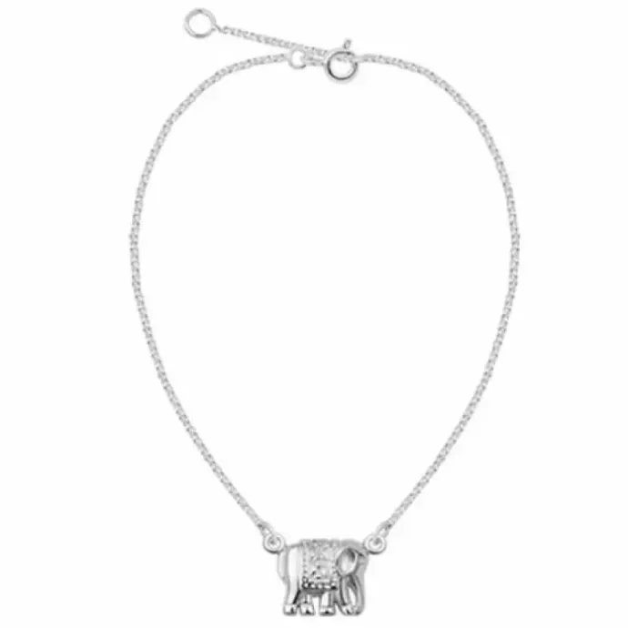 Armbånd i sølv med elefant i sølv
