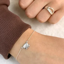 Armbånd i sølv med elefant i sølv