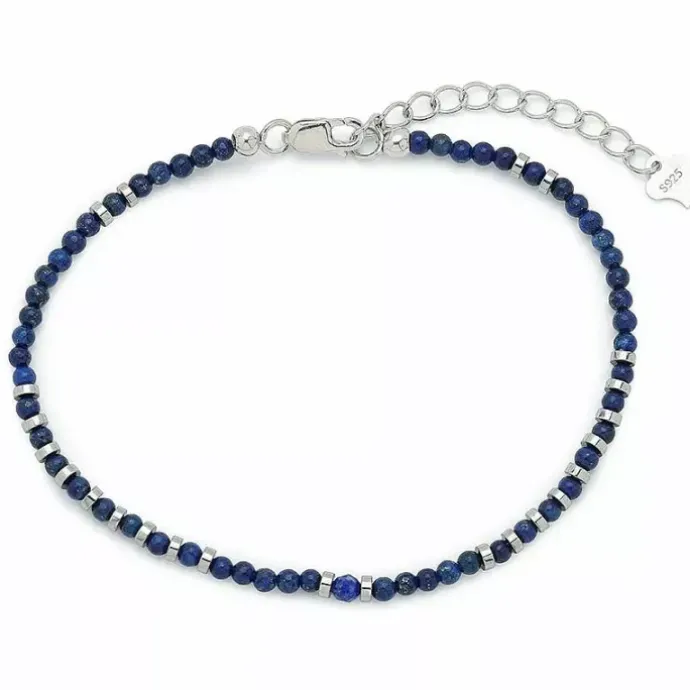 Armbånd med lapis og hematite.