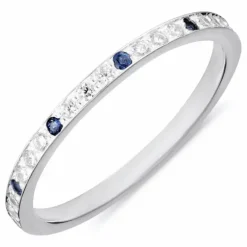 Blå zirkon ring i sølv
