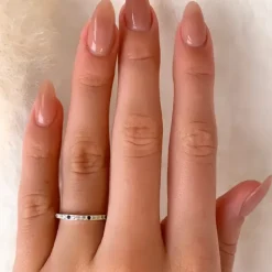Blå zirkon ring i sølv