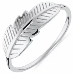 Blad ring i sølv