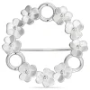 Blomst broche i sølv