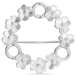 Blomst broche i sølv