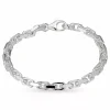 BNH Anker facet armbånd i sølv 18,5 cm x 5,6 mm