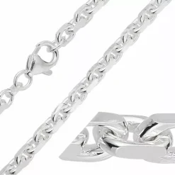 Bnh anker facet armbånd i sølv 18,5 cm x 2,9 mm