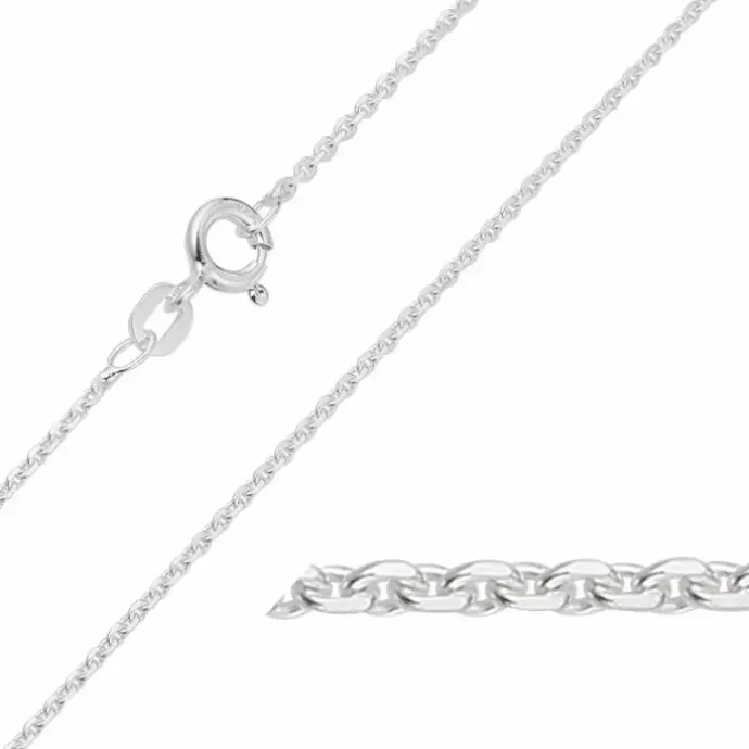 BNH Anker facet armbånd i sølv 18,5 cm x 1,3 mm
