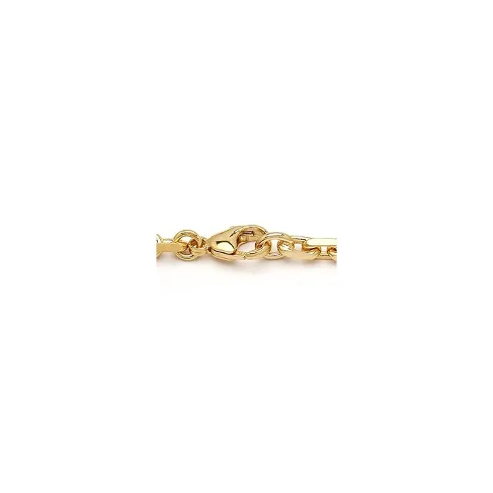 BNH Anker facet armbånd i 14 karat guld 21 cm x 5,0 mm