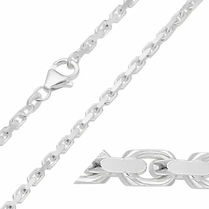 BNH Anker facet armbånd i sølv 17 cm x 2,1 mm