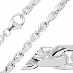 Bnh anker facet armbånd i sølv 21 cm x 4,0 mm