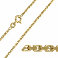 BNH Anker facet halskæde i 14 karat guld 42 cm x 1,8 mm