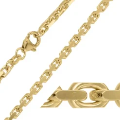 BNH Anker facet halskæde i 14 karat guld 55 cm x 3,4 mm