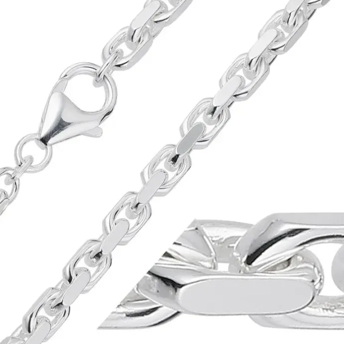 BNH Anker facet halskæde i sølv 42 cm x 4,0 mm