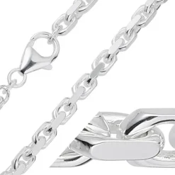 BNH Anker facet halskæde i sølv 38 cm x 4,0 mm
