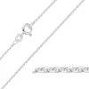 BNH Anker facet halskæde i sølv 80 cm x 1,3 mm