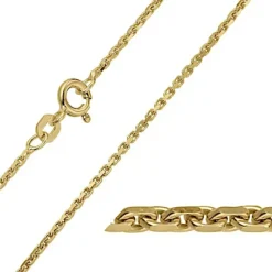 BNH Anker facet halskæde i 14 karat guld 60 cm x 1,4 mm