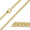 BNH anker rund armbånd i 14 karat guld 17 cm x 4,7 mm
