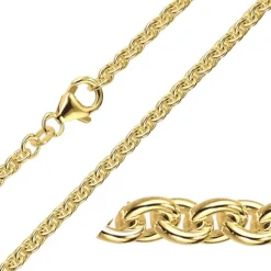 BNH anker rund armbånd i 14 karat guld 21 cm x 4,0 mm