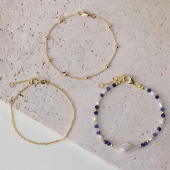 BNH Anker rund armbånd M. kugle i 8 karat guld 17 cm x 1,3 mm