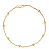 BNH Anker rund armbånd M. kugle i 8 karat guld 21 cm x 1,3 mm