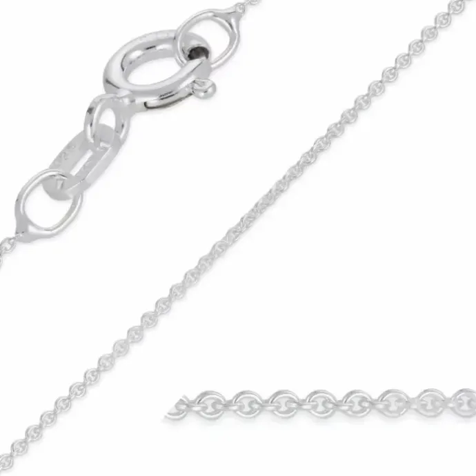 BNH anker rund halskæde i sølv 36 cm x 0,8 mm