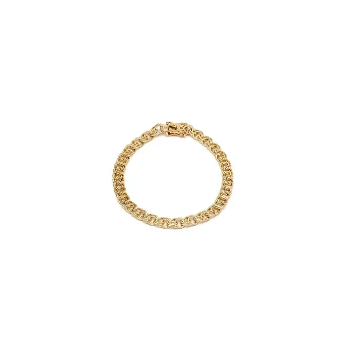 BNH bismarkarmbånd i 14 karat guld 17 cm x 5,4 mm