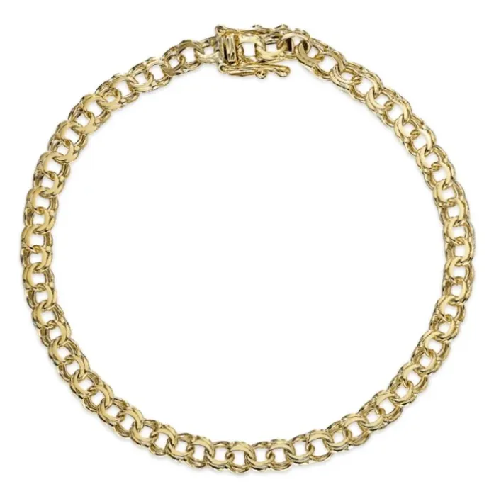 BNH bismarkarmbånd i 8 karat guld 17 cm x 4,0 mm