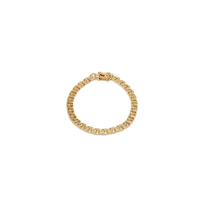 BNH bismarkarmbånd i 8 karat guld 17 cm x 4,5 mm