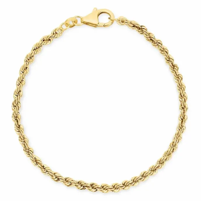 BNH cordelarmbånd i 8 karat guld 17 cm x 3,2 mm