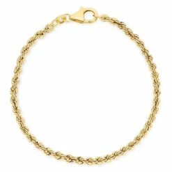 BNH cordelarmbånd i 8 karat guld 17 cm x 2,7 mm