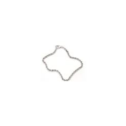 BNH cordelarmbånd i 14 karat hvidguld 21 cm x 2,7 mm