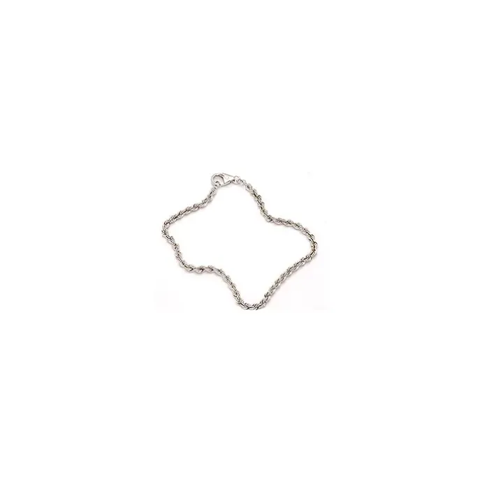 BNH cordelarmbånd i 14 karat hvidguld 21 cm x 2,7 mm