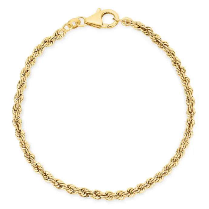 BNH cordelarmbånd i 8 karat guld 21 cm x 2,7 mm