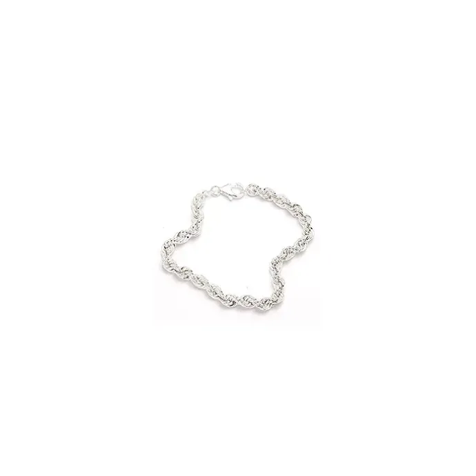 BNH cordelarmbånd i sølv 23 cm x 4,5 mm