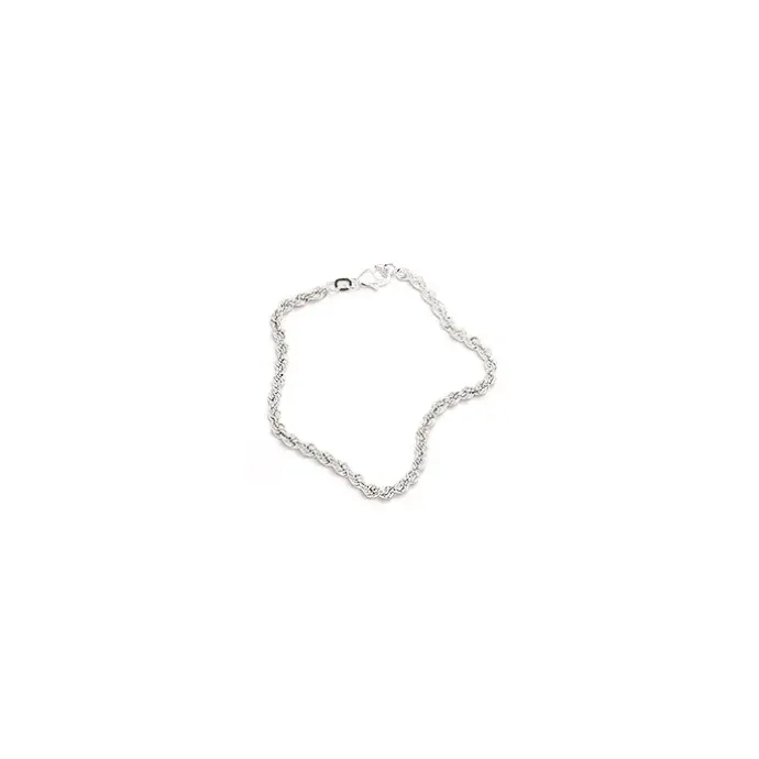 Bnh cordelarmbånd i sølv 18,5 cm x 3,2 mm