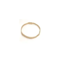 BNH murstenarmbånd i 14 karat guld 18,5 cm x 7,0 mm