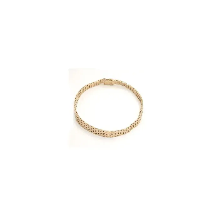 BNH murstenarmbånd i 14 karat guld 18,5 cm x 7,0 mm