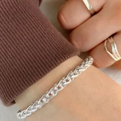 Bnh palmearmbånd i sølv 21 cm x 6,0 mm
