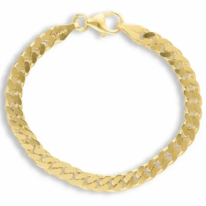 BNH panserarmbånd i 14 karat guld 21 cm x 5,3 mm