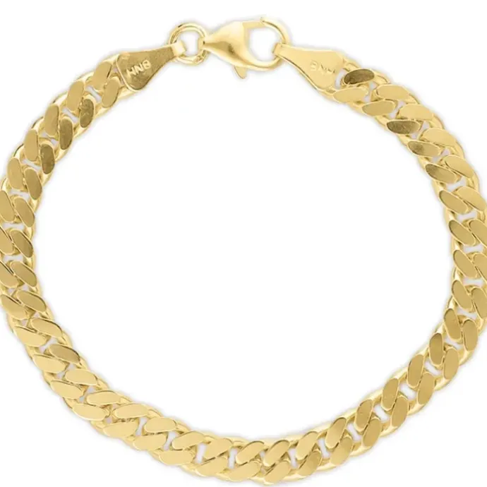 BNH panserarmbånd i 14 karat guld 21 cm x 7,8 mm