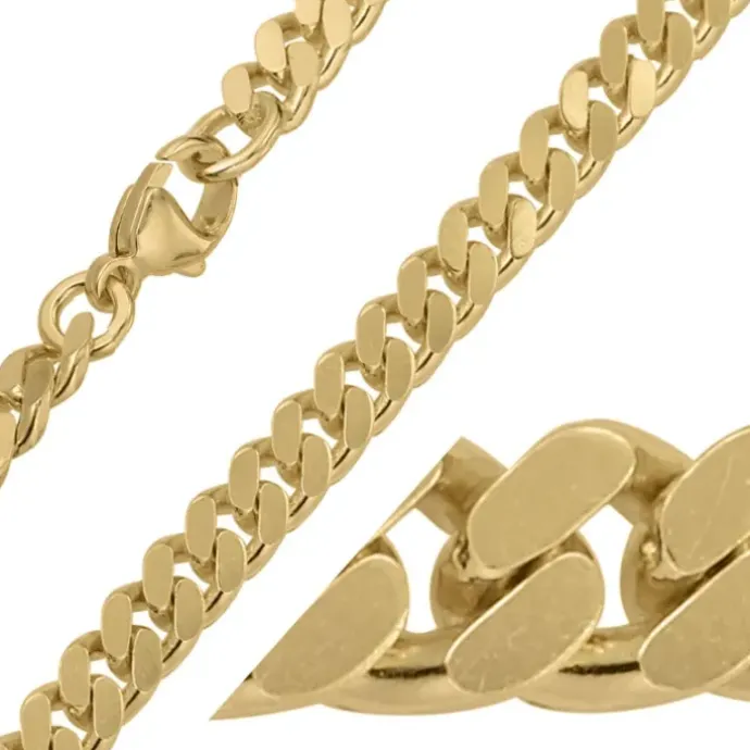 BNH panserarmbånd i 14 karat guld 18,5 cm x 6,1 mm