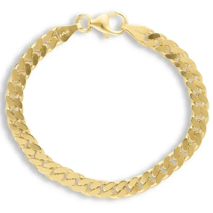 BNH panserarmbånd i 8 karat guld 21 cm x 5,3 mm