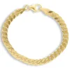 BNH panserarmbånd i 8 karat guld 18,5 cm x 5,3 mm