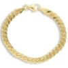 BNH panserarmbånd i forgyldt sølv 17 cm x 5,4 mm