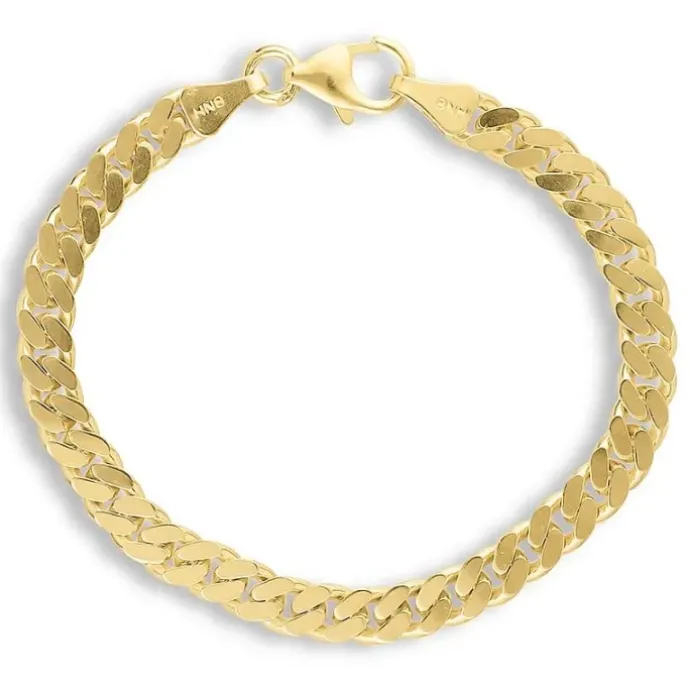 BNH panserarmbånd i forgyldt sølv 18,5 cm x 5,4 mm